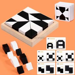 Puzzles 3D Montessori Puzzle 3D Puzzle Wood Space Thinking Imagination Logic Games Childrens Math Educational Toys Boardgifts for Kids DIY Gift 240419