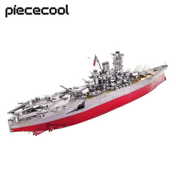Puzzles 3D Piececool 3D Métal Puzzle Cuirassé Yamato Modèle Kits DIY Navire Jouets Cadeau pour Les Adolescents Casse-tête Jigsaw 230605