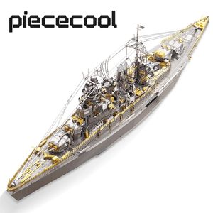 Puzzles 3D Piececool Kits de construction de modèles de puzzle en métal 3D - Jouet de puzzle de cuirassé de classe Nagato Cadeaux d'anniversaire de Noël pour adultes 231206