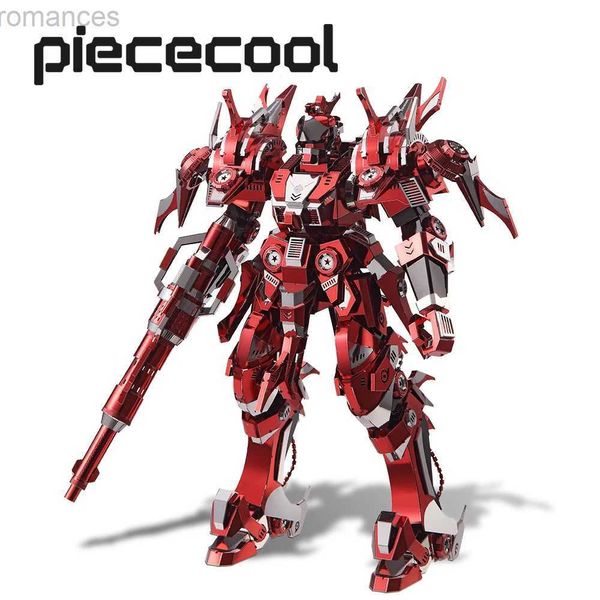 Puzzles 3D Piececool 3D en métal, Kits de construction de modèles Mech rouges pour adolescents, jouets de bricolage, casse-tête 240314