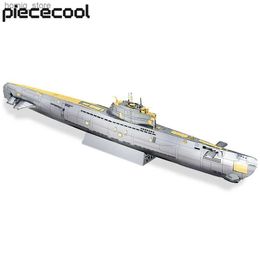 3D Puzzles Piecool 3D Metal Puzzle Submarine Model Building Kits Diy speelgoed voor volwassen migsaw hersentheaser voor tiener Y240415