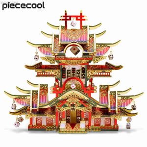 Puzzles 3D Piececool Puzzle 3D en métal le Casino Kits de construction de style chinois Kits de modèles de puzzle bricolage pour adultes adolescents cadeaux d'anniversaire 240314