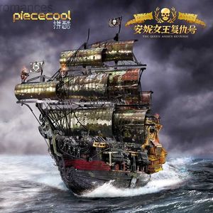 3D Puzzels Piececool 3D Metalen Puzzel De Jigsaw Piratenschip DIY Model Building Kits Speelgoed voor Tieners Brain Teaser 240314