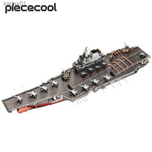 3D Puzzles Piecool 3D Metal Puzzles CNS Shandong Battleship Assembly Model Kits Jigs Diy Toys for Adult Birthday Gifts YQ231222