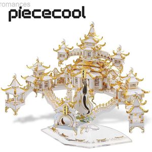 Puzzles 3D Piececool Puzzles 3D en métal-Kits de construction du palais de la lune pour adultes, jouets de bricolage, kits de modèles, cadeaux d'anniversaire et du nouvel an, 240314