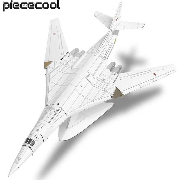 Puzzles 3D PileCool Kits Modèles 3D 1 200 TU-160 Bomber Puzzle Metal Toys Toys Plan Plan Creative Craft for Home Decoration Best Cadeaux Y240415