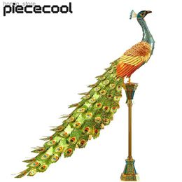 Puzzles Pizzles PileCool 3D Puzzle Metal Model Kits Colorful Peacock Toys Diy pour adulte Kit d'assemblage de puzzle Meilleurs cadeaux d'anniversaire Y240415