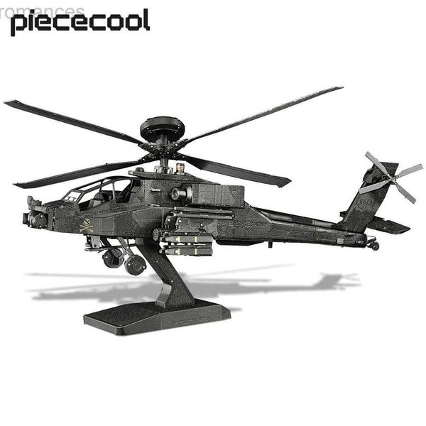 Puzzles 3D Piececool Puzzles 3D AH-64 Apache, Kits de modèles d'assemblage en métal, cadeaux d'anniversaire pour adultes, Collection de jouets à faire soi-même, 240314