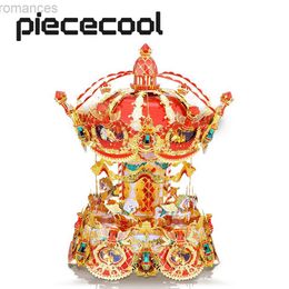 3D Puzzels Piececool 3D Puzzels Metalen Merry Go Round Assemblage Model Kits DIY Speelgoed Verjaardagscadeautjes 240314