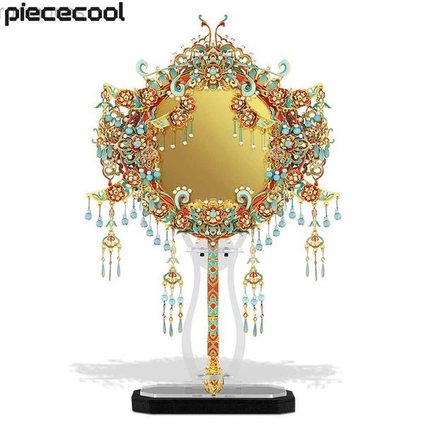 Puzzles 3D Piececool Puzzles 3D en métal miroir octogonal assemblage de modèles Kits de bricolage de Style chinois pour la décoration de la maison cadeaux 299 pièces 240314