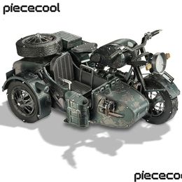 3D-puzzels Piececool Metaal 750 motorfiets assemblagemodelsets Diy speelgoed Kerst verjaardagscadeaus Legpuzzel Woondecoratie 231219 Drop De Dheds