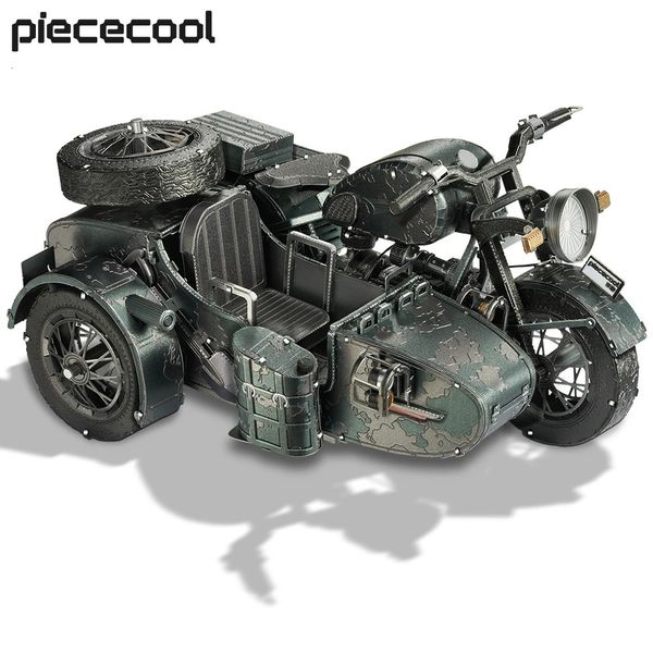 Puzzles 3D Piececool Metal 750 Kits de modèles d'assemblage de moto bricolage jouet cadeaux d'anniversaire de noël puzzle décoration de la maison 231219