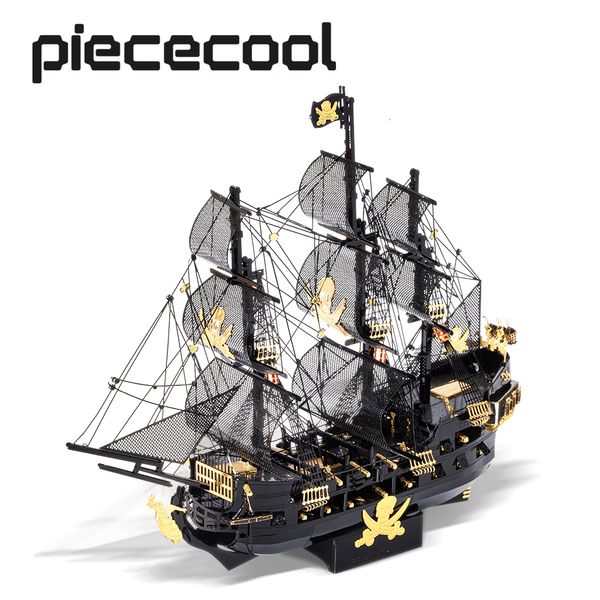 Puzzles 3D Piececool Métal Puzzle Modèle Kits de Construction Black Pearl DIY Assembler Jigsaw Jouet Cadeaux D'anniversaire De Noël pour Adultes Enfants 230616