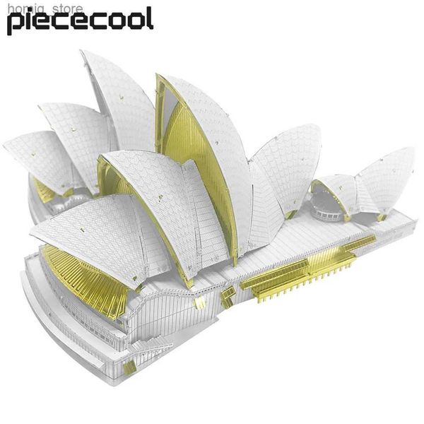 Kit de construcción de modelos 3D Puzzles Sydney Sydney House House Jigsaw de metal 3d Juego de bricolaje para juguete para adultos para relajación Y240415