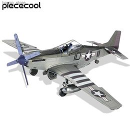 3D puzzels Piecool Model Building Kits P-51 Mustang 3D Puzzels Verjaardagscadeaus voor tieners Assemblage Diy Toys for Brain Teaser Y240415