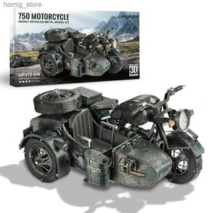 3D Puzzels Piecool Model Building Kits 750 Motorfiets Puzzel 3D Metal Diy Set Toys For Kids Gifts Jigsaw Home Decoration Y240415