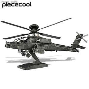 3D Puzzels Piecool Model Building Kits AH-64 Apache Puzzle 3D Jigsaw Diy Toys For Brain Teaser Beste geschenken voor verjaardag Kerstmis Y240415