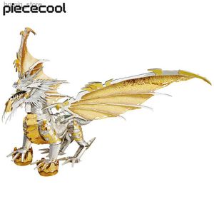 3D Puzzels Piecool Model Building Kits Glorystrom Dragon Puzzle 3D Metal Jigsaw For Kids Brain Teaser Diy Toys Home Decoration Y240415