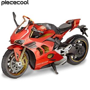 Puzzles Pizuls PileCool Model Building Kits Motorcycle III Puzzle 3D Metal DIY Toys Jigsaw pour les adolescents Gift Brain Teaser pour adulte Y240415