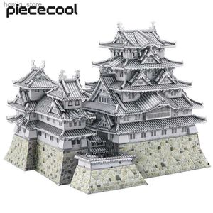 3d puzzels Pieco-cool model bouwkits himeji-jo kasteel puzzel 3D metaal diy speelgoed hersen teaser geschenken y240415