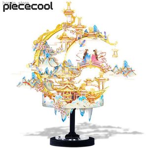 Puzzles 3D PileCool Model Building Kits the Moon Rose Puzzle 3D Metal DIY Toys Gifts for Saint Valentin Day Assembly Taser Brain Y240415