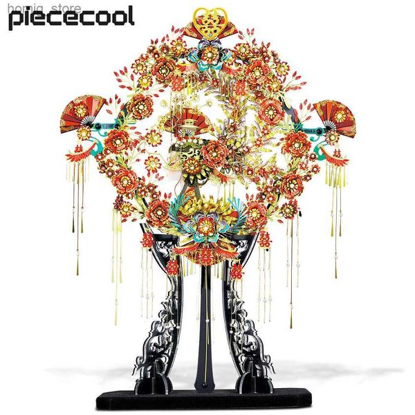 Puzzles 3D PileCool Model Building Kits Fan de mariage chinois 3D Puzzle Metal Model Kits Jigsaw Bricol