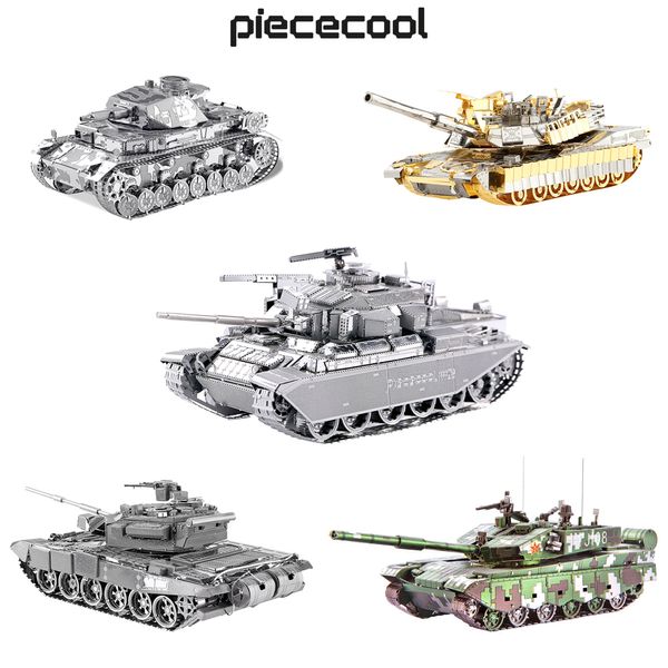 Rompecabezas 3D Piececool Model Building Kits Tank Assembly Model Kits 3d Puzzle Metal Jigsaw DIY Juguetes para niños Regalos 230616