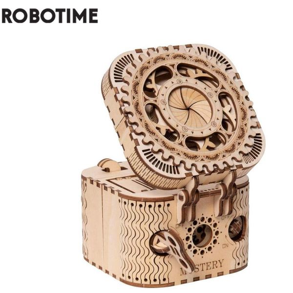 Puzzles 3D Robotime 123pcs Creative DIY Boîte au Trésor Puzzle en Bois Jeu Assemblage Jouet Cadeau pour Enfants Adolescents Adulte LK502 230616