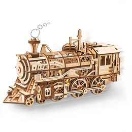 Puzzles 3D Robotime ROKR bricolage 3D Puzzle en bois modèle de construction Kit jouets cadeau pour enfants adolescents LK701 231130