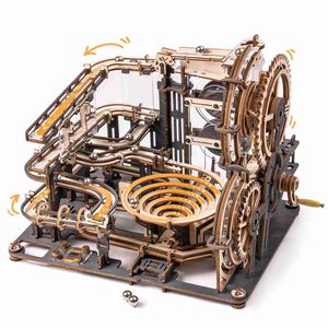 3D Puzzles Robotime Rokr Marble Night City 3d Wooden Puzzle Games Assembly Waterwheel Model Toys For Children Kids Birthday Cadeau 240419