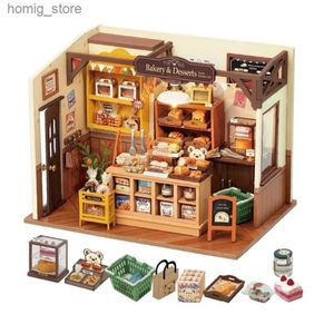 Puzzles 3D RoboTime Rolife Diy Dollhouse Beckas Baking House Miniature Fantasy Magic Doll House Kit en bois jouet 3D Puzzle en bois pour les enfants Y240415