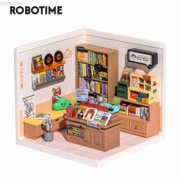Puzzles 3D Robotime Rolife Super Store série plastique 3D Puzzle bricolage Miniature maison de poupée kit blocs de construction ensembles pour cadeaux 240314