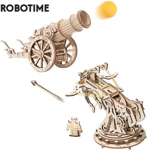 Puzzles 3D Robotime Puzzle en bois Jeu d'armes de siège médiéval Ensemble d'assemblage Cadeau pour enfants Adolescents Adulte Jouet de stratégie de guerre KW401 KW801 231219