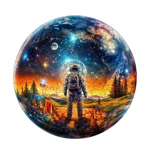 Puzzle de puzzle en bois d'espace 3D Space - Jeu de puzzle d'adultes pour enfants amusants - cadeau d'anniversaire idéal pour la famille - 3d animal puzzle jouet jouet bricolage 240419