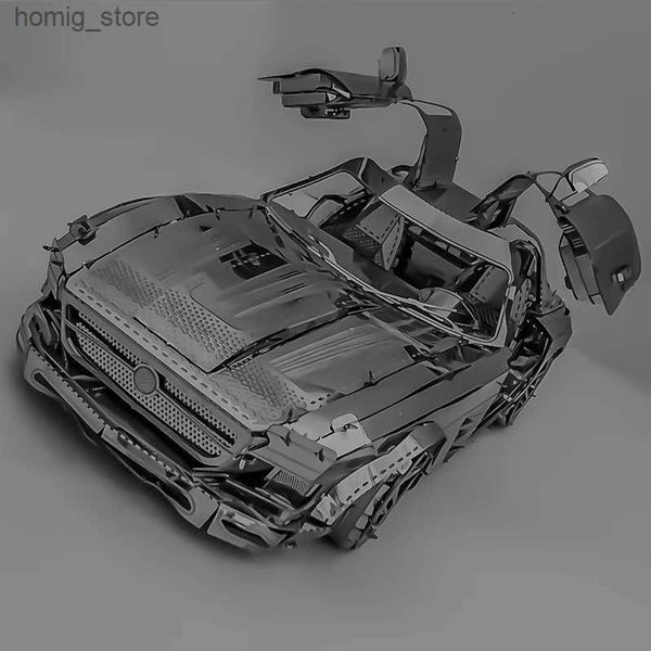 Puzzles 3D Car 3d Metal Puzzle Building Blocs Kits Diy Mecha pour les adolescents Men Hobbies Toys Great Cadeaux Y240415