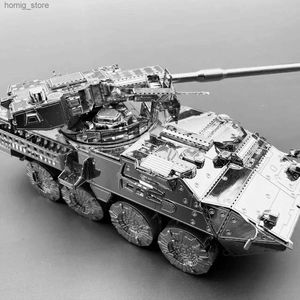 3D Puzzels Stryker Armored Vehicle Tank Assembly Model Diy 3D Laser Cut Model Puzzle Toys voor volwassen kinderen Geschenken Y240415