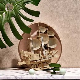 3d puzzels tada 3D houten puzzel speelgoed oceaan zeilboot schip cadeau voor kinderen