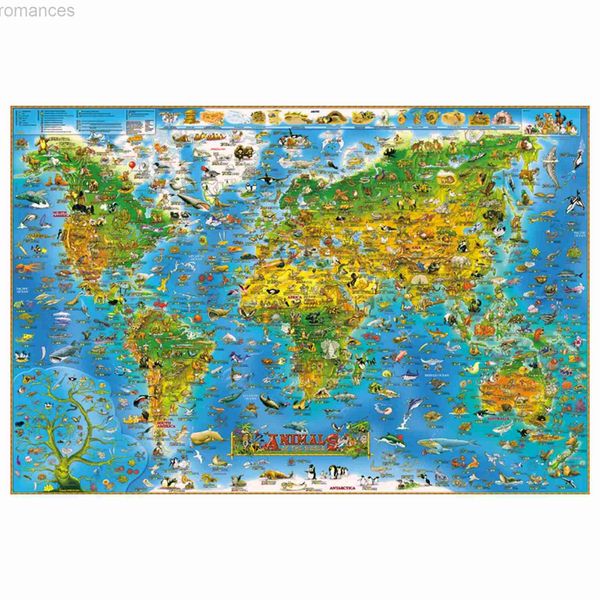 Rompecabezas 3D El mapa del mundo Mini rompecabezas 1000 piezas Imagen de ensamblaje de madera Rompecabezas espaciales Juguetes para adultos Niños Juego en casa 240314
