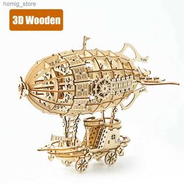 Puzzles 3D Ury 3d Puzzle en bois rétro A baskets Ballon Car Steam Agel Assembly Modèle pour enfants Toys de bricolage adulte Kits Decoration Cadeaux Y240415