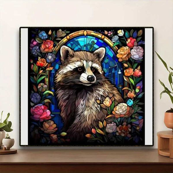 Rompecabezas 3D Puzzle Rose Raccoon Juguetes Decoración del hogar Regalos de vacaciones Regalos Estrés Alivio Juguetes 240419