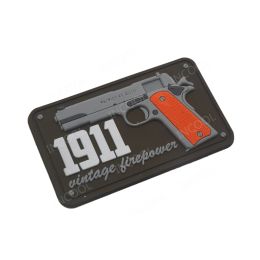 3D PVC 1911 Vintage Firepower Patch Militaire Tactical Patch Gun Rubber Biker Hook Back Patches voor kleding rugzakdoppen