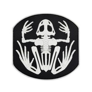 3D PVC Skull Medic White Armband Tactical Military Black and White Night Glow Free Hook en Loop met Backpack Custom Patch