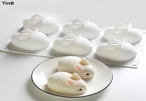 3d lapin Pâques Bunny Moule de silicone Mousse Moule Moule de gâteau outils de décoration de boulange
