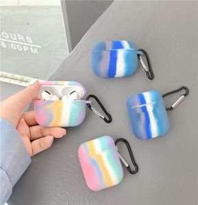 3D Rainbow Silicone Cases voor Apple AirPods 12 Beschermende draadloze oortelefoonafdekking voor Air Pods Pro Laad Box Bags7638919