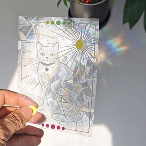 3D Rainbow Sun Catcher Stickers Wall Autocollants Light PVC FILLITRE FILLAGE AUTODE ADHESIVE MOTO MOTOCYLE Sticker Home Decor Y240410