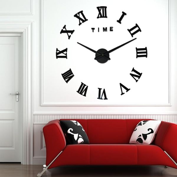 3D Real Big Wall Clock Se précipita Miroir Wall Sticker Diy Salon Home Decor Mode Montres Arrivée Quartz Grandes Horloges Murales 6 Y200109