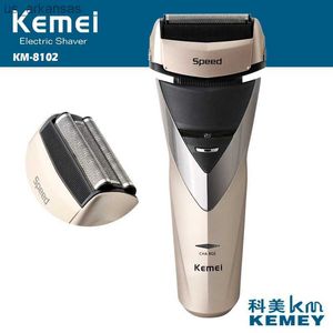 3D rechargeable rasoir électrique barbe kemei lavable rasoir hommes machine à raser tondeuse barbeador soins du visage afeitadora L230523