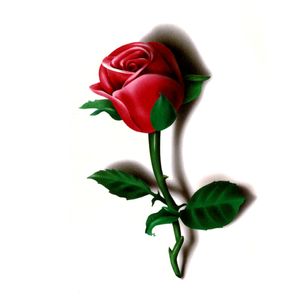 3D Rose Rouge Étanche Tatouages Temporaires Hommes Beauté Fleurs Harajuku Tatoo Manches Faux Tatouage Temporaire Femme Autocollants