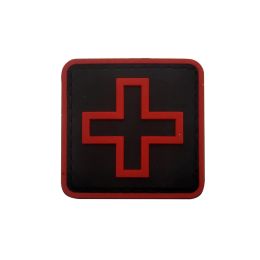 3D Red White Black Medical Emergency Patches geborduurd Cross Moral Badge Hook Loop Sticker PVC Patch Clothing Sewing Patch