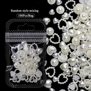 3D Rhinestone White Ribbon Ribbon Bow Nail Charm Parts Nail Art Decoration Accessories Supplies for Diy Manicure Design 240401